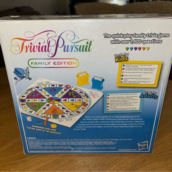 🔹 Optimized Title:
Trivial Pursuit Family Edition Board Game Hasbro 2017 NIB - Picture 4 of 7